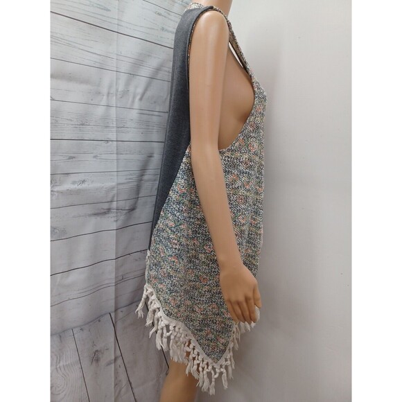 Umgee Women Boho Knit Fringe Open Front Vest Multicolor Size M/L - Picture 4 of 9